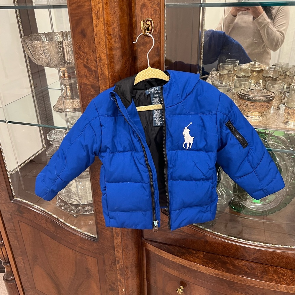 Polo Ralph lauren kids down coat lightly worn size 24M